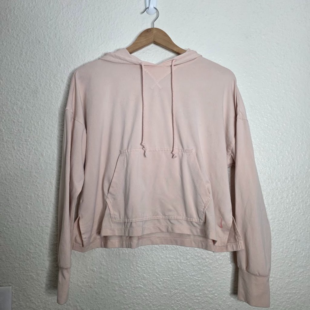 Nike Yoga Hoodie Jersey Crop Hoodie Pink Dd1930 Women's Size Large